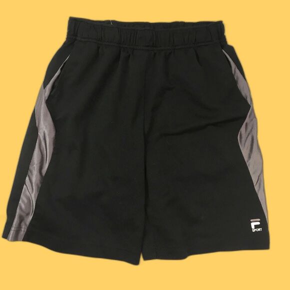 Fila Shorts Sport Black Grey Size Medium - Picture 1 of 5